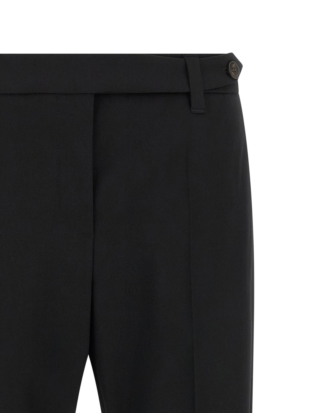 Brunello Cucinelli Black Virgin Wool Dress Pants