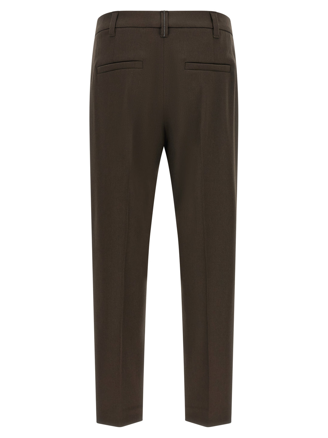 Brunello Cucinelli Brown Virgin Wool Dress Pants