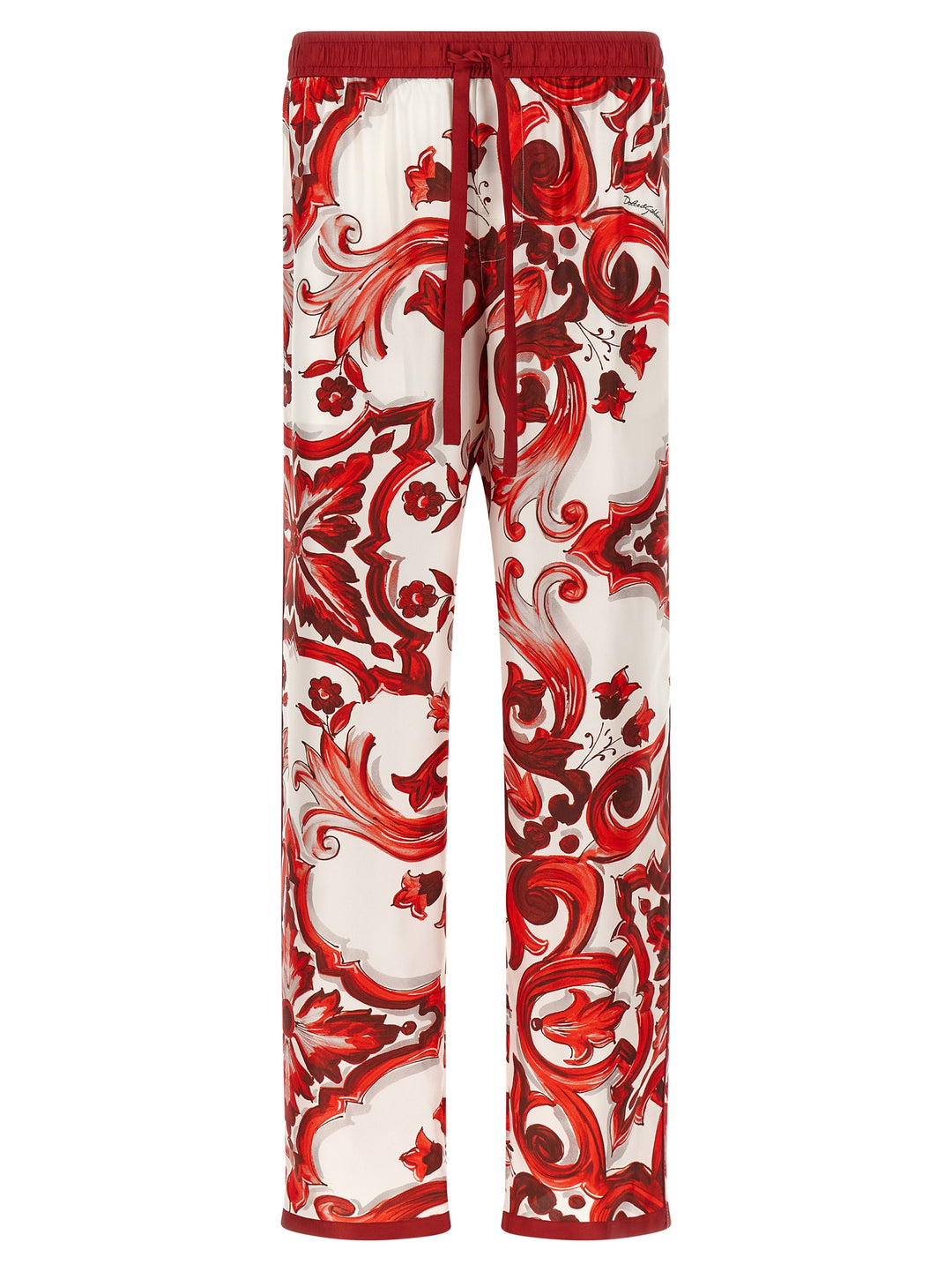 Dolce &amp; Gabbana Multicolor Silk Casual Pants
