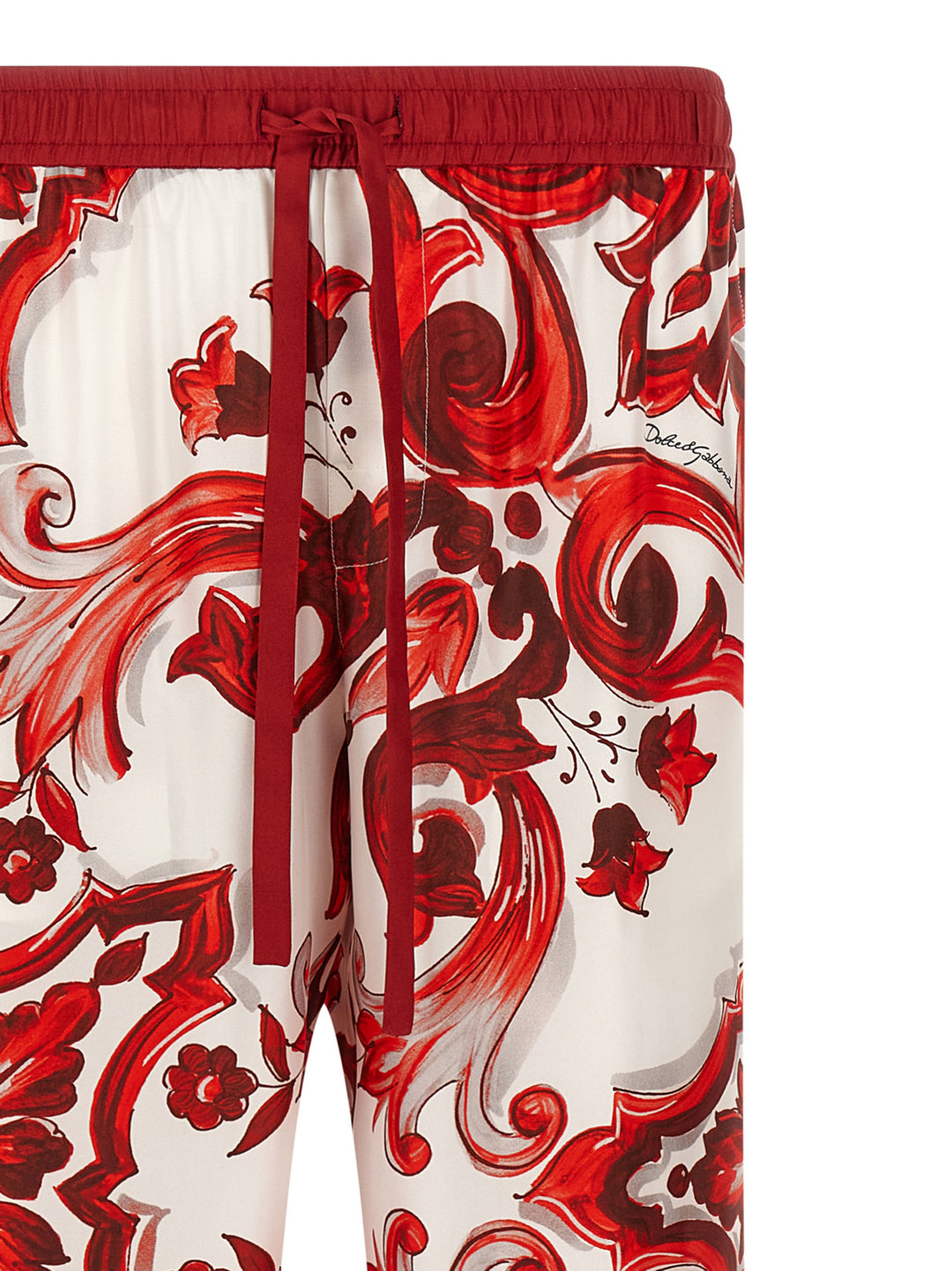 Dolce &amp; Gabbana Multicolor Silk Casual Pants