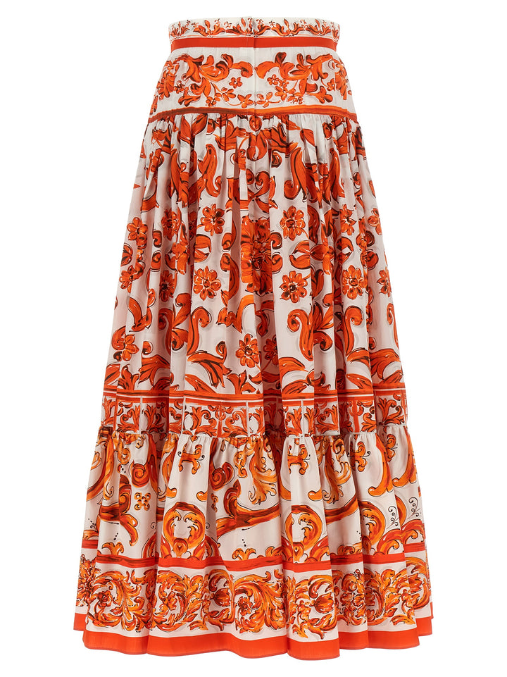 Dolce &amp; Gabbana Orange Cotton Mini Skirt