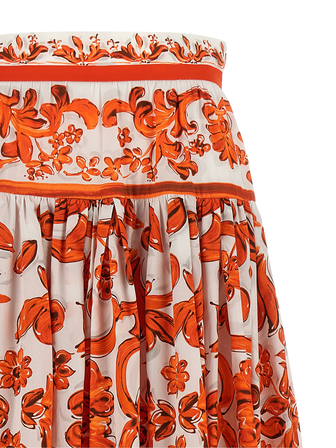 Dolce &amp; Gabbana Orange Cotton Mini Skirt