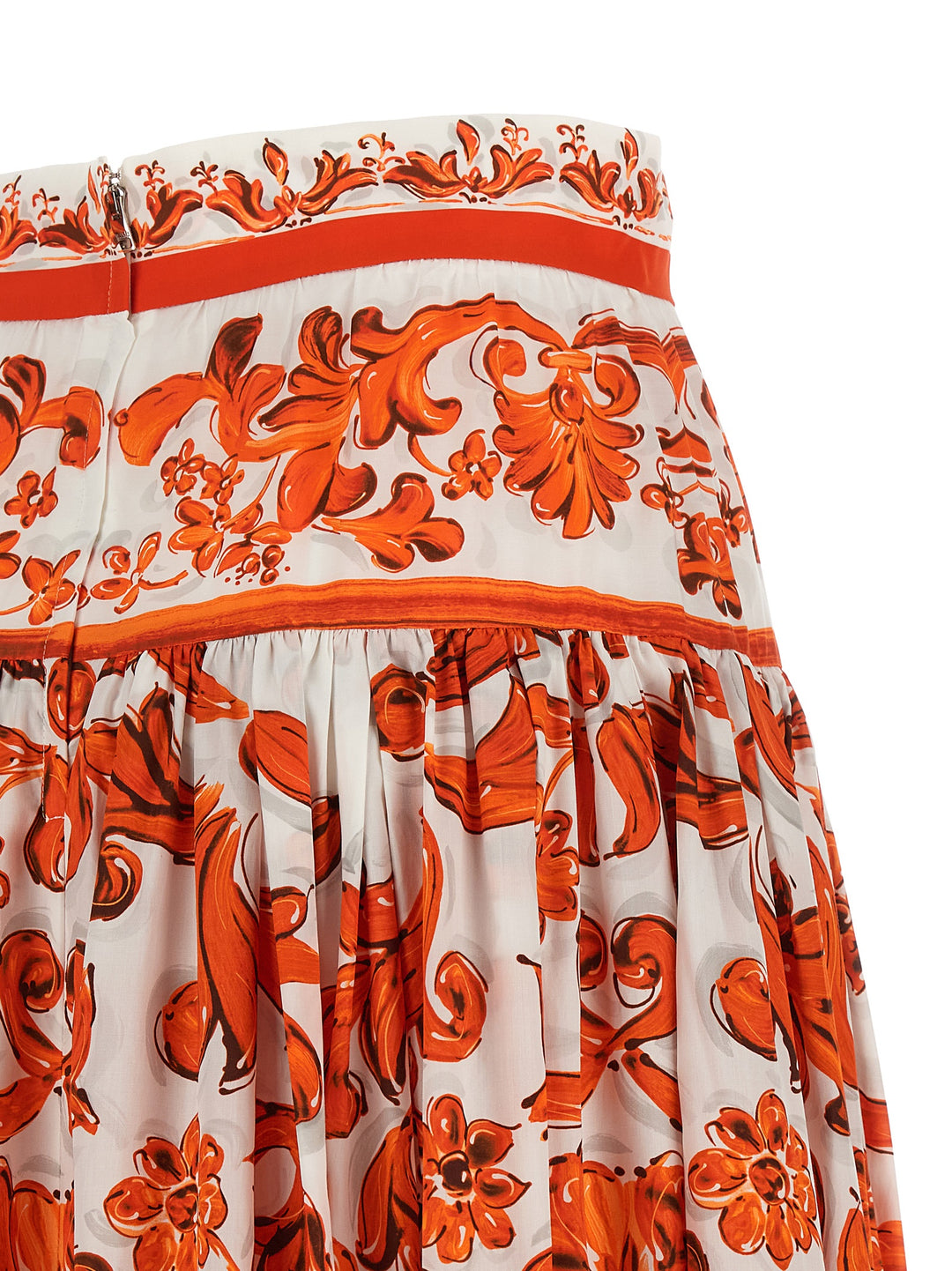 Dolce &amp; Gabbana Orange Cotton Mini Skirt