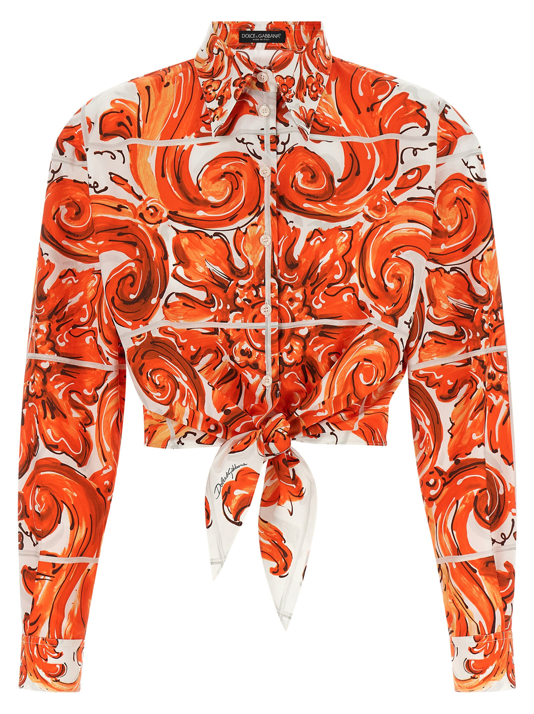 Dolce &amp; Gabbana Orange Cotton Blouse