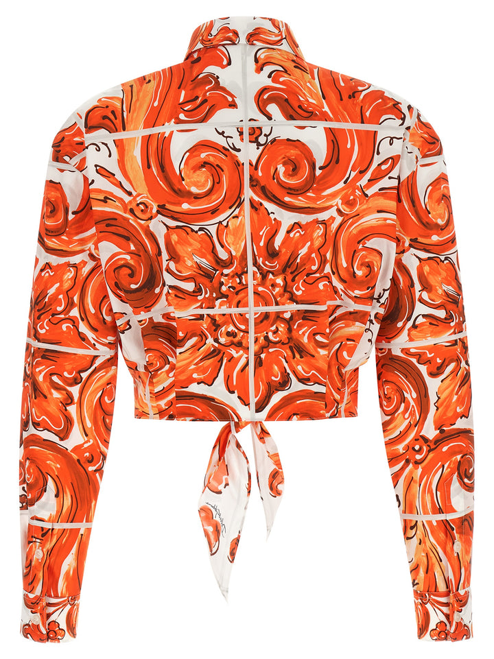 Dolce &amp; Gabbana Orange Cotton Blouse