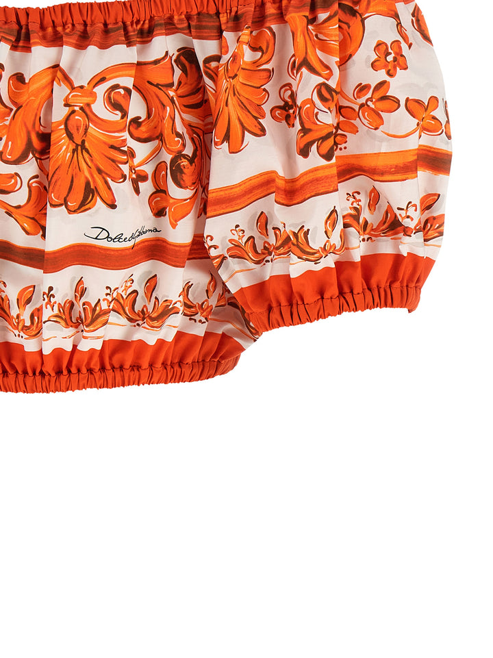 Dolce &amp; Gabbana Orange Cotton Blouse