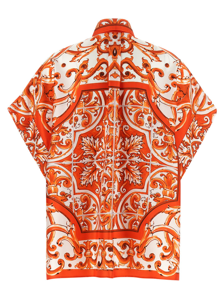 Dolce &amp; Gabbana Orange Silk Blouse
