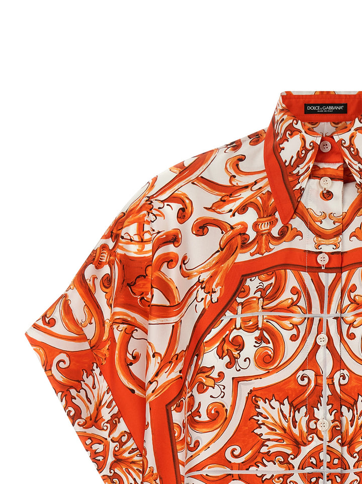 Dolce &amp; Gabbana Orange Silk Blouse
