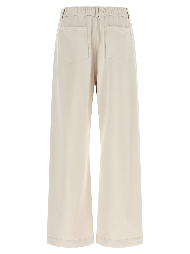 Brunello Cucinelli Beige Cotton Athletic Pants