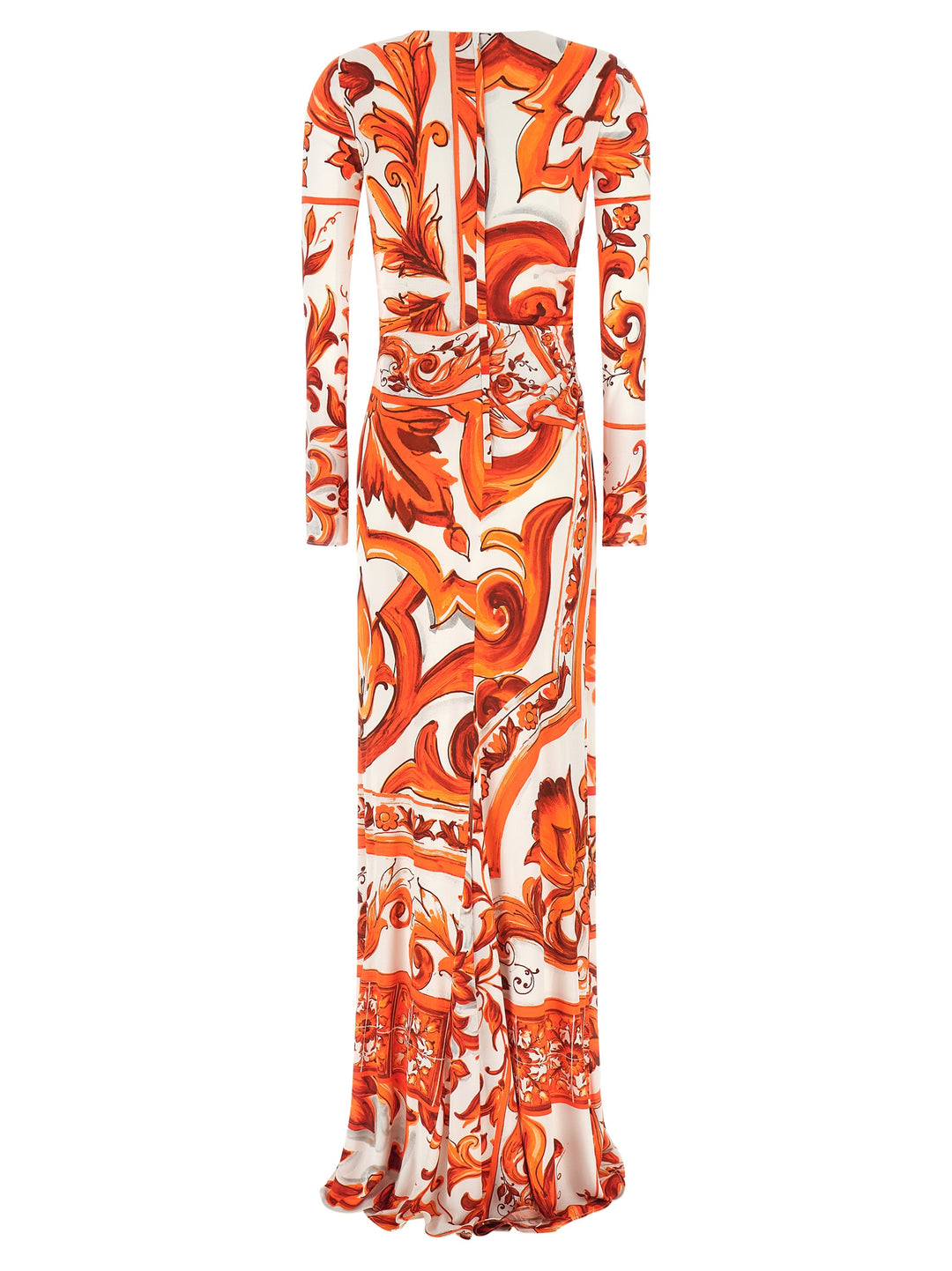 Dolce &amp; Gabbana Orange Viscose Long Dress