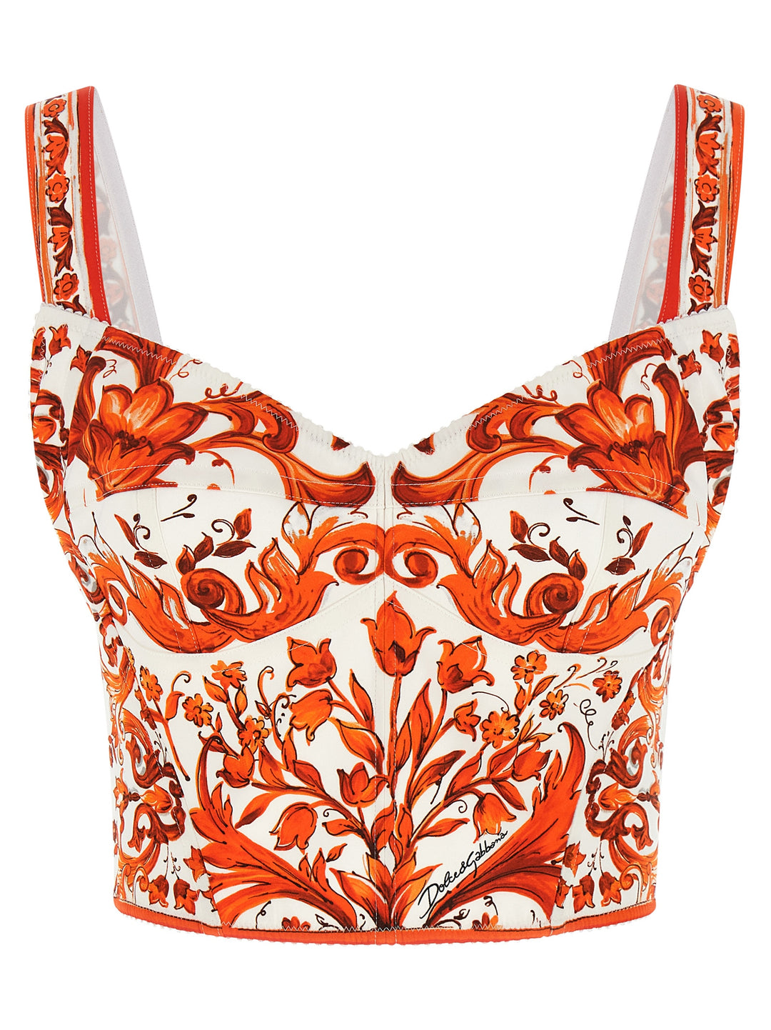 Dolce &amp; Gabbana Orange Silk Blouse