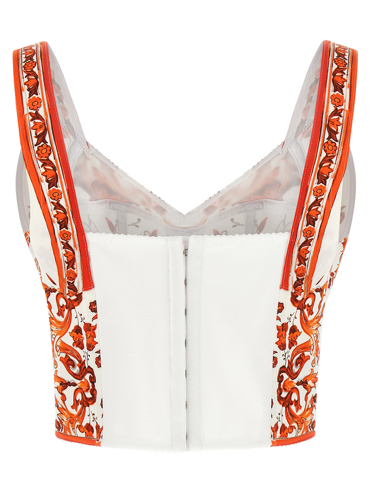 Dolce &amp; Gabbana Orange Silk Blouse