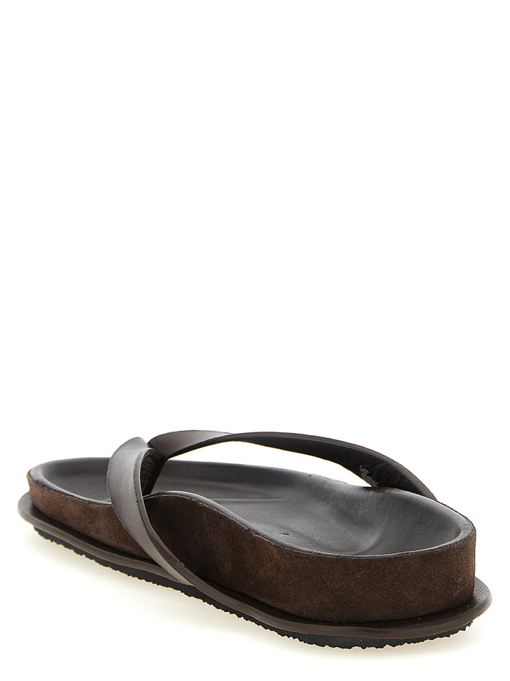 Jacquemus Brown Cowhide Slides