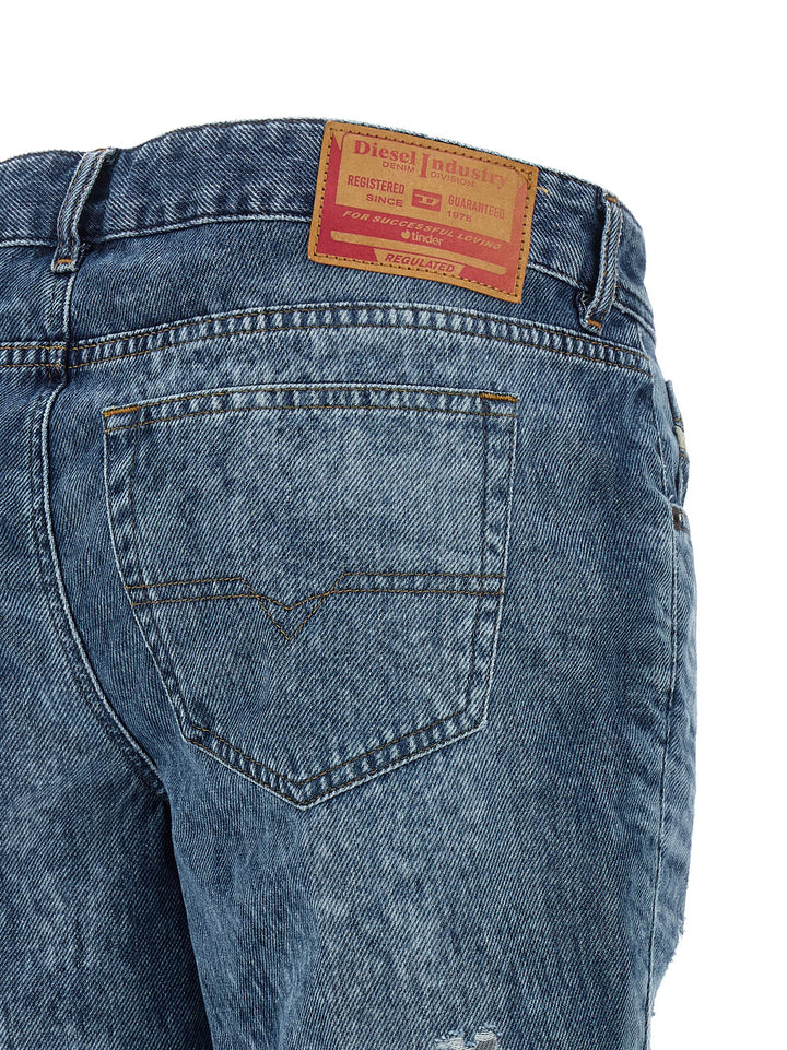 Diesel Blue Cotton Flared Jeans