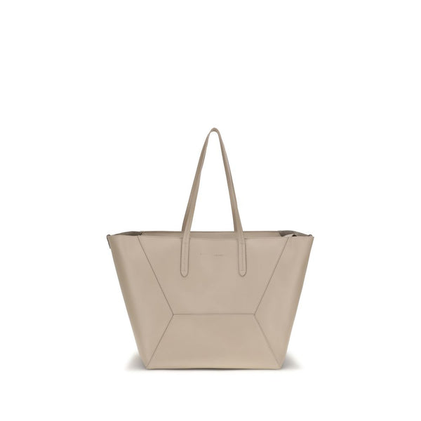 Brunello Cucinelli - Beige Calf Leather Bos Taurus Shoulder Bag