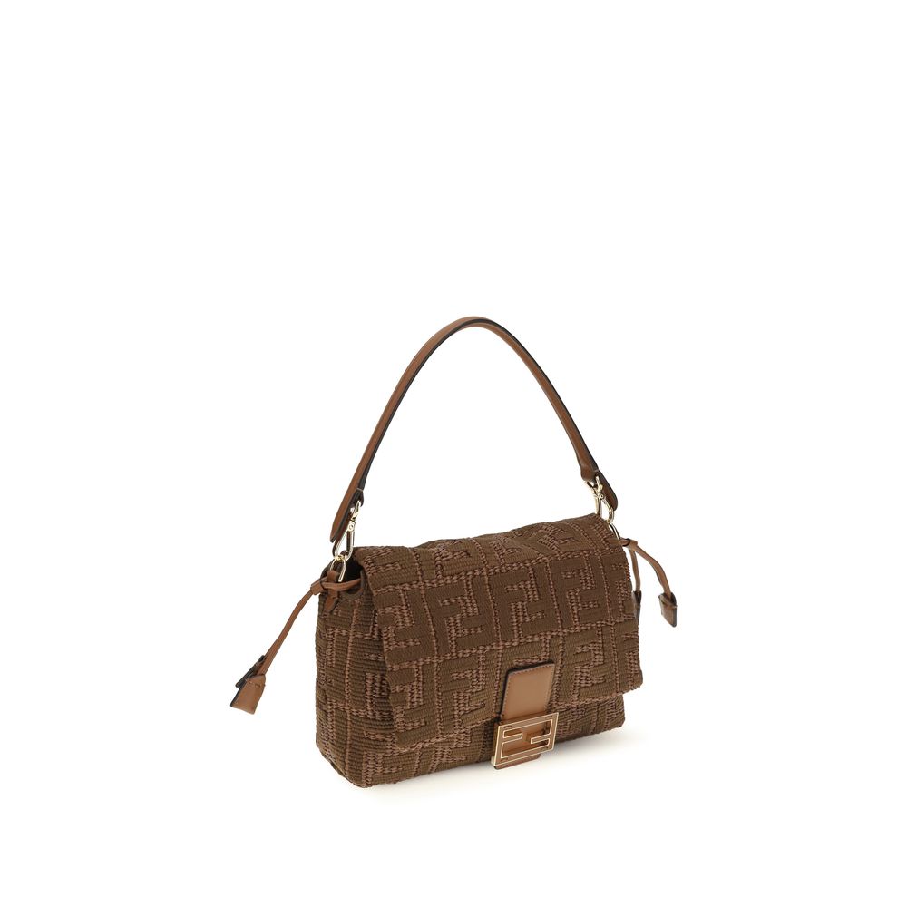 Fendi - Brown Raffia Shoulder Bag