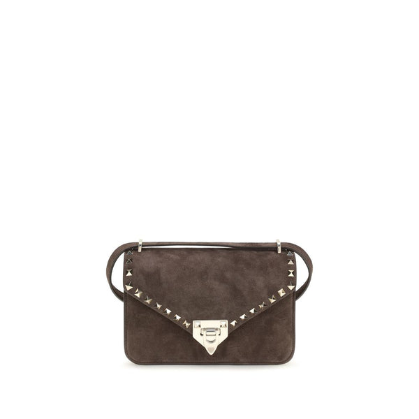 Valentino Garavani - Brown Suede Leather Shoulder Bag