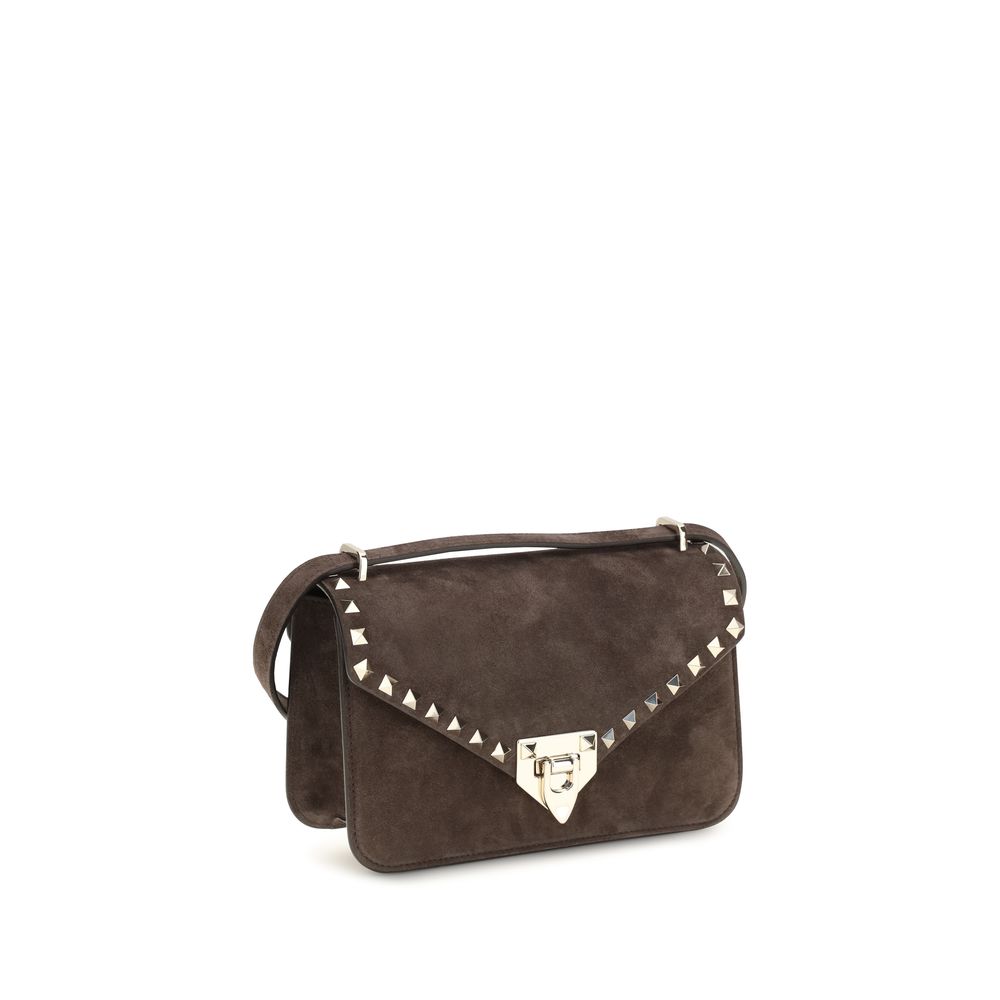 Valentino Garavani - Brown Suede Leather Shoulder Bag