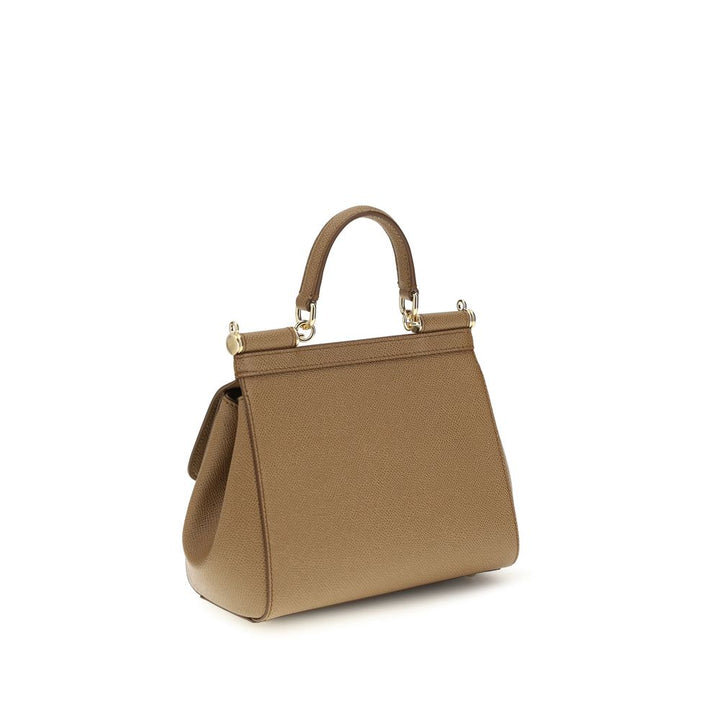 Dolce &amp; Gabbana Beige Calf Leather Bos Taurus Shoulder Bag