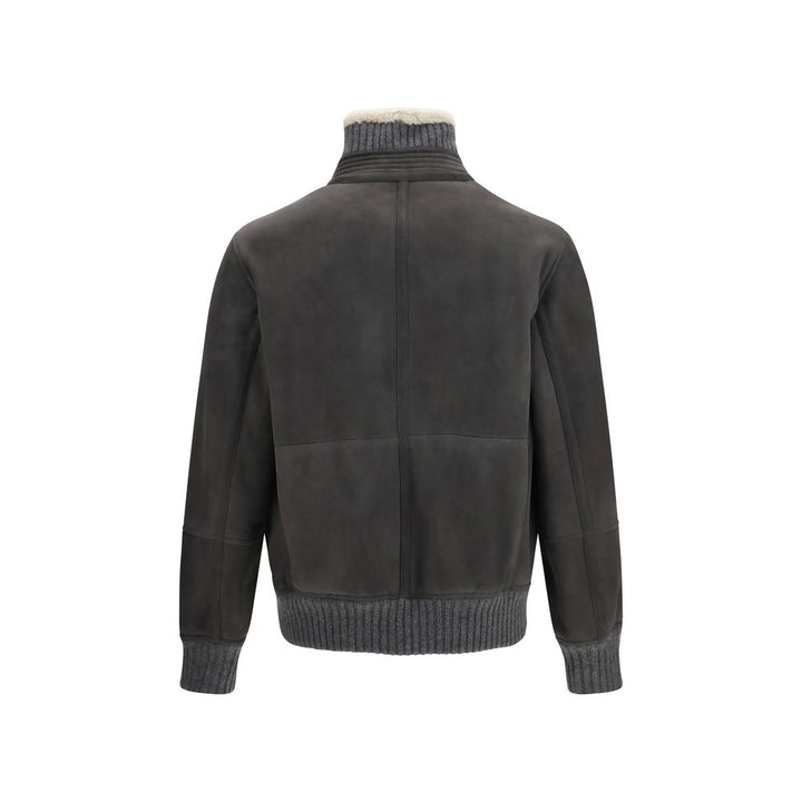Brunello Cucinelli Gray Wool Oves Aries Full-Length Jacket