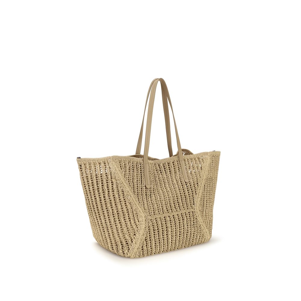 Brunello Cucinelli - Beige Raffia Handbag