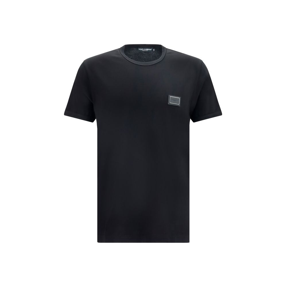 Dolce &amp; Gabbana Black Cotton T-Shirt