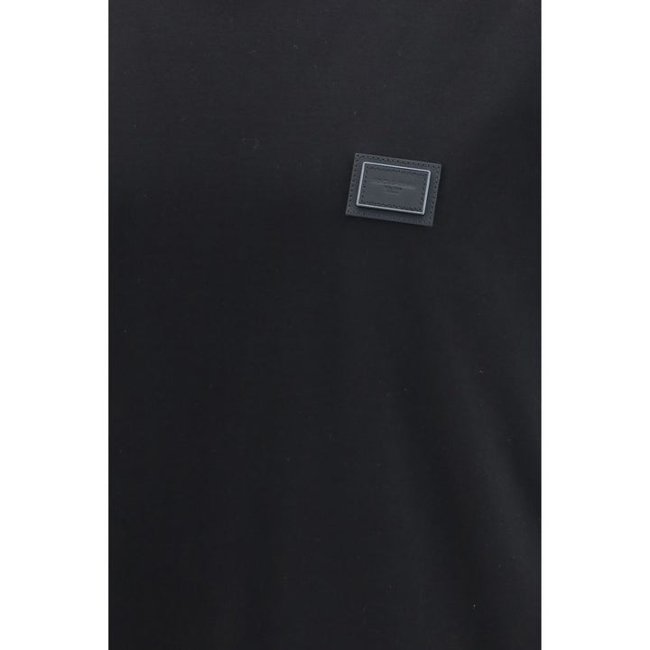Dolce &amp; Gabbana Black Cotton T-Shirt