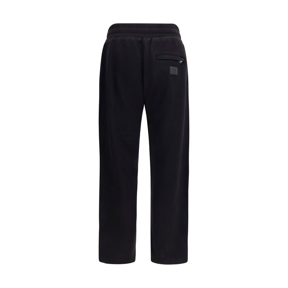 Dolce &amp; Gabbana Black Cotton Joggers (Workout Pants)