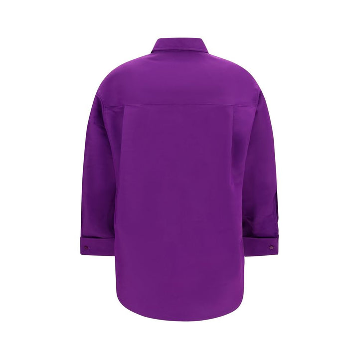 Balenciaga Purple Cotton Dress Shirt