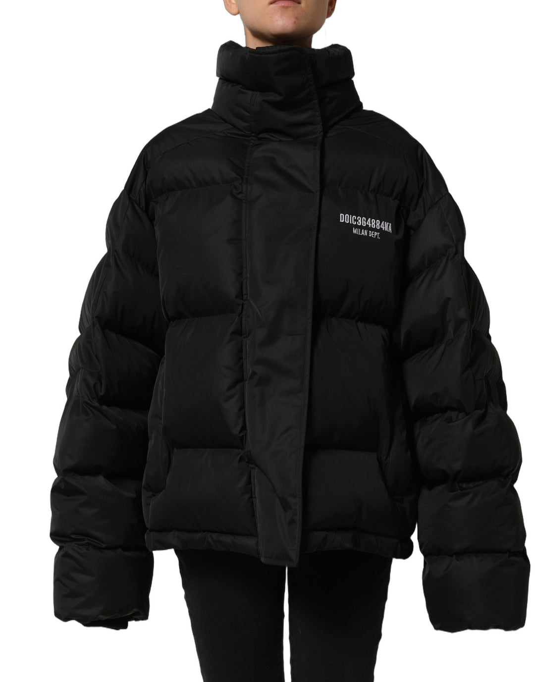 Dolce &amp; Gabbana Black DGVIB3 Embroidered Padded Puffer Jacket
