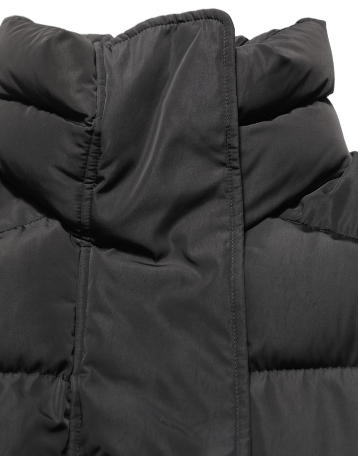 Dolce &amp; Gabbana Black Polyester Sleeveless Padded Men Puffer Jacket