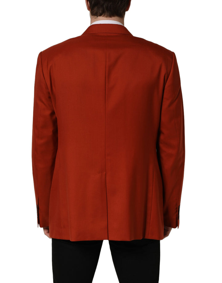 Dolce &amp; Gabbana Red Cashmere Single Breasted Blazer Jacket