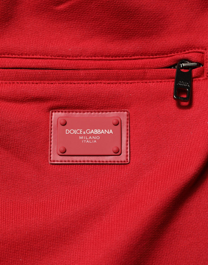 Dolce &amp; Gabbana Red DG Logo Cotton Jogger Men Sweatpants Pants
