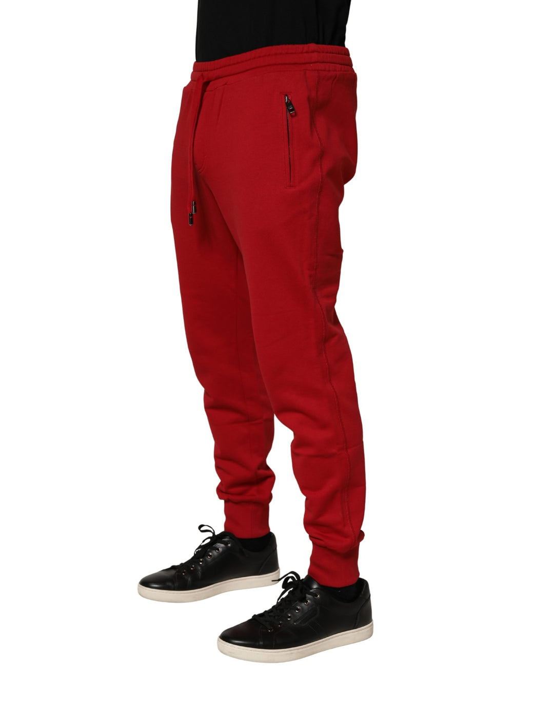 Dolce &amp; Gabbana Red DG Logo Cotton Jogger Men Sweatpants Pants