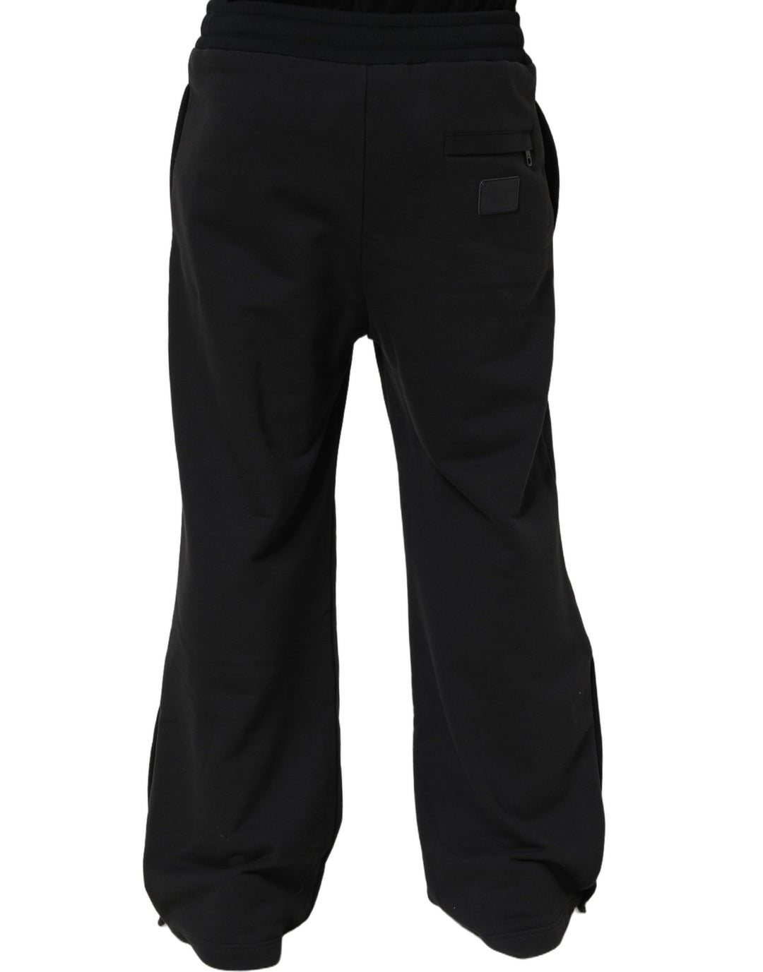 Dolce &amp; Gabbana Black Drawstring Viscose Jogger Men Sweatpants Pants