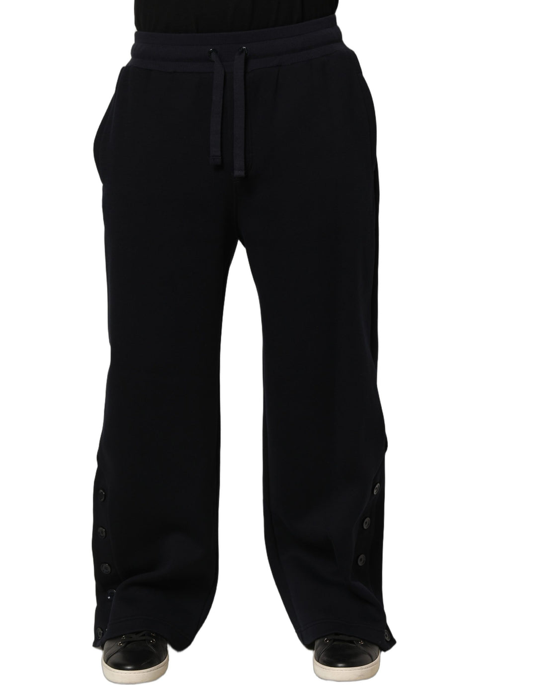 Dolce &amp; Gabbana Black Drawstring Viscose Jogger Men Sweatpants Pants
