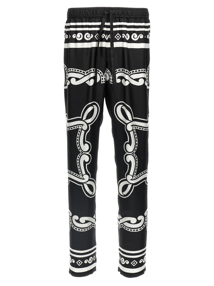 Dolce &amp; Gabbana Bicolor Silk Casual Pants