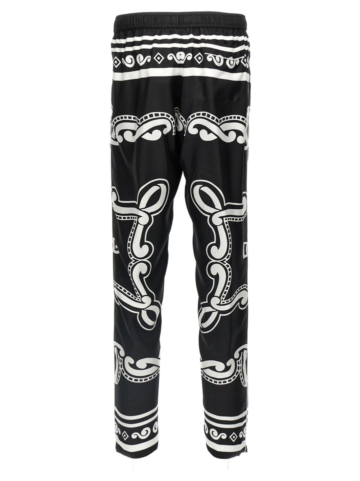 Dolce &amp; Gabbana Bicolor Silk Casual Pants