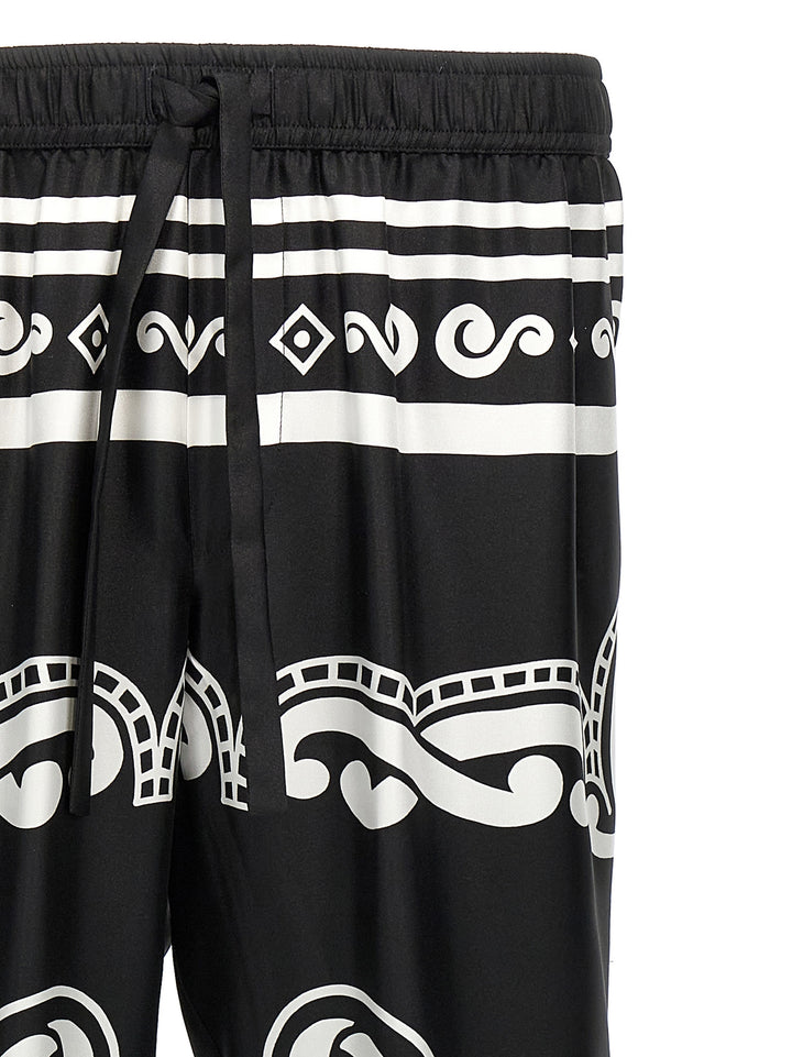 Dolce &amp; Gabbana Bicolor Silk Casual Pants