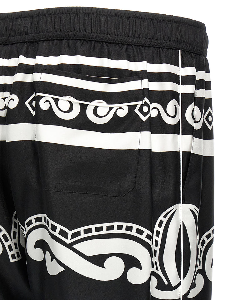 Dolce &amp; Gabbana Bicolor Silk Casual Pants