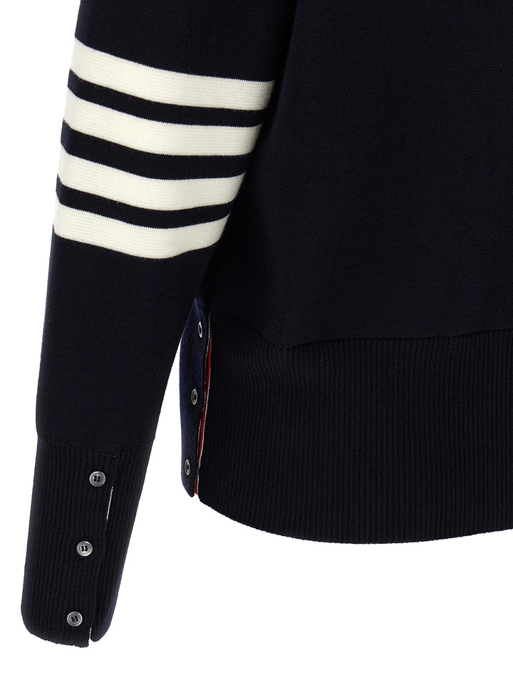 Thom Browne Blue Virgin Wool Cardigan