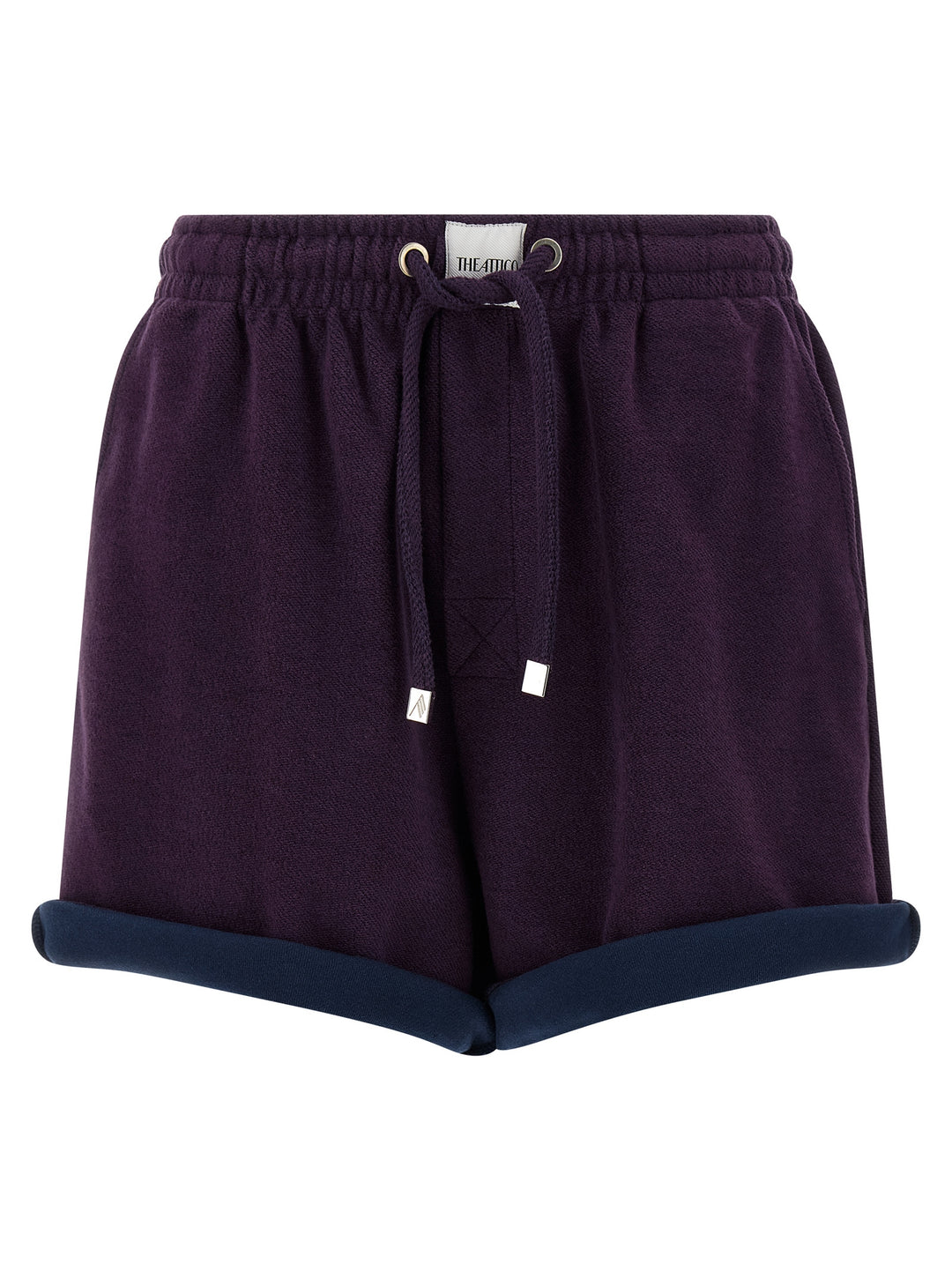 The Attico Purple Cotton Bermuda Shorts