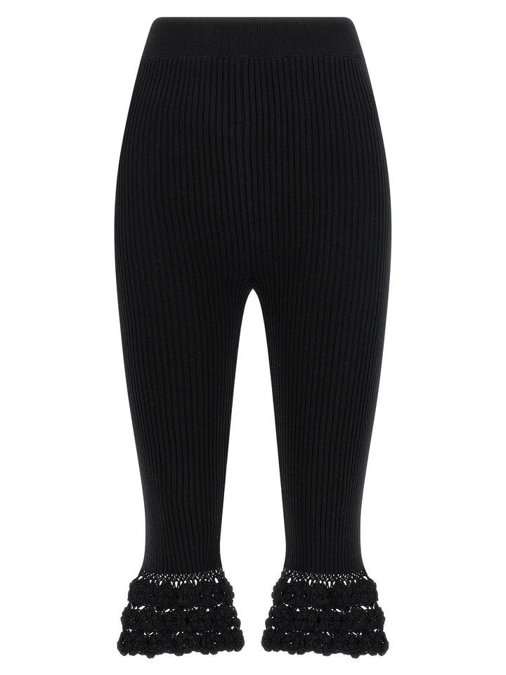 Ganni Black Organic Cotton Casual Pants