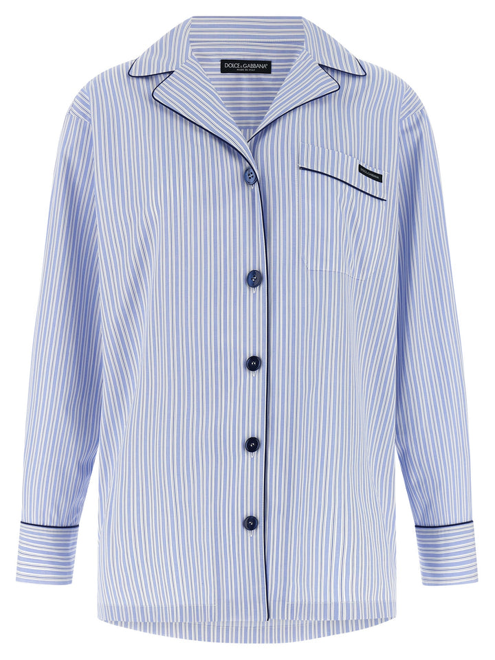 Dolce &amp; Gabbana Blue Cotton Blouse