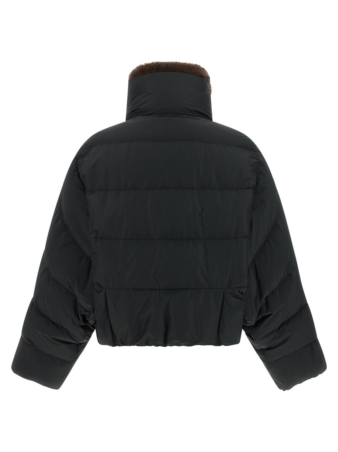 Brunello Cucinelli Black Cotton Full-Length Jacket