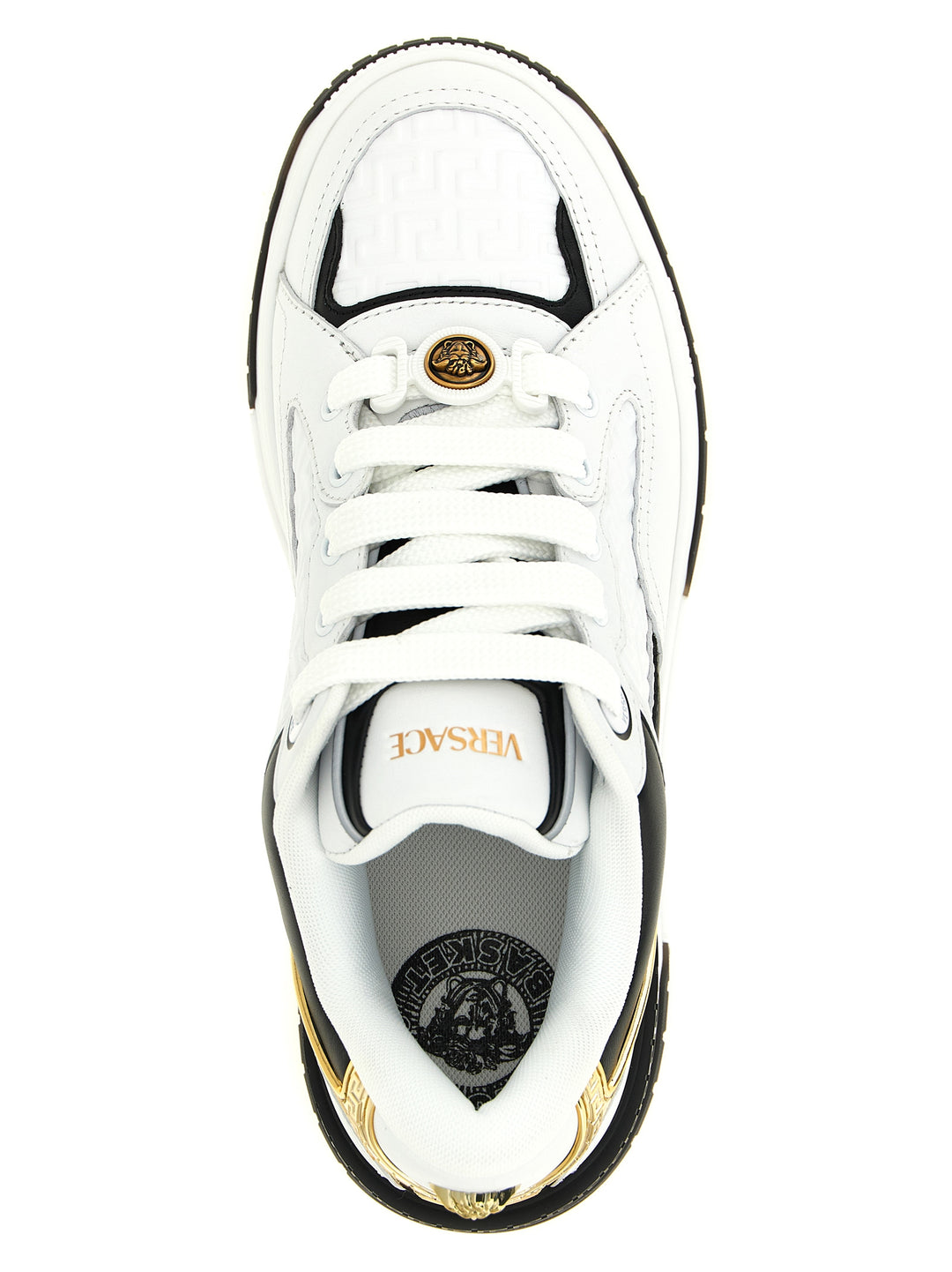 Versace Bicolor Leather Low Top Sneakers