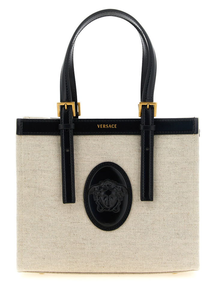 Versace Beige Linen Tote Bag