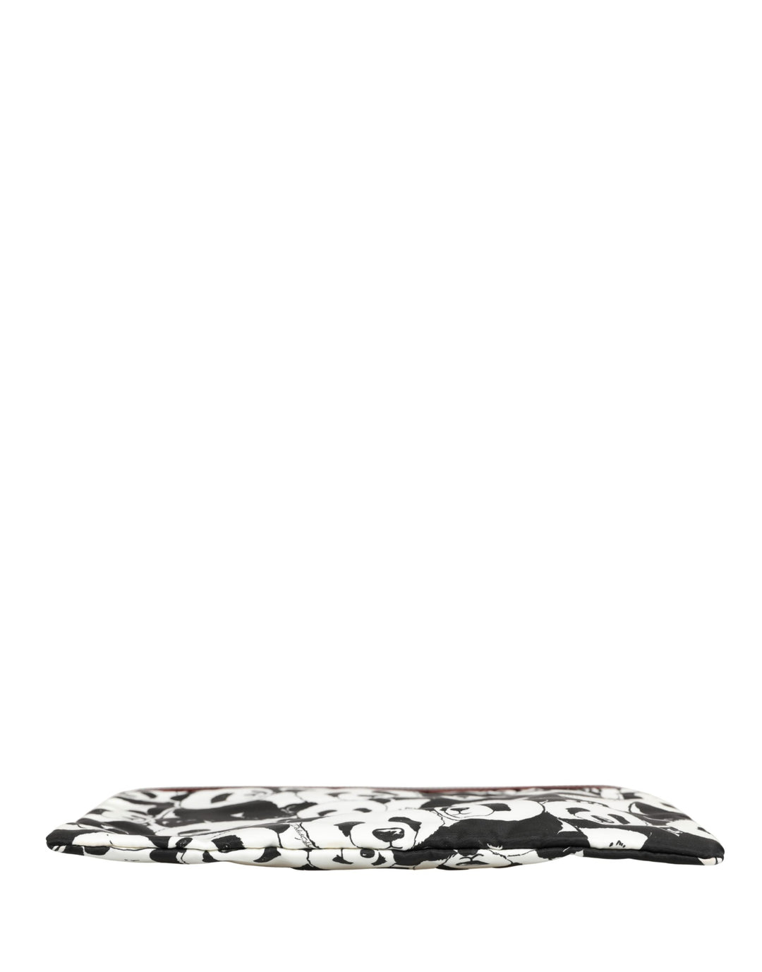 Dolce &amp; Gabbana Black White Panda Print Nylon Clutch Men Pouch Borse Bag