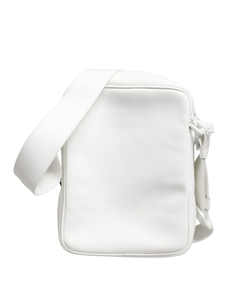 Dolce &amp; Gabbana White Logo Plaque Crossbody Shoulder Borse Men Bag