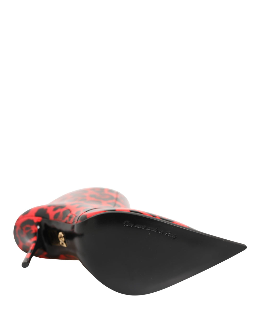 Dolce &amp; Gabbana Red Leopard Cardinale Ankle Boots Shoes